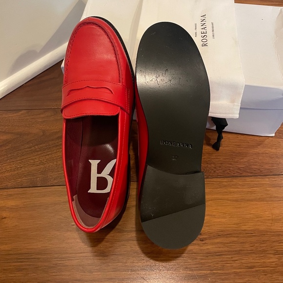 Roseanna Moc Loafers Rouge Sz37 - Picture 11 of 16